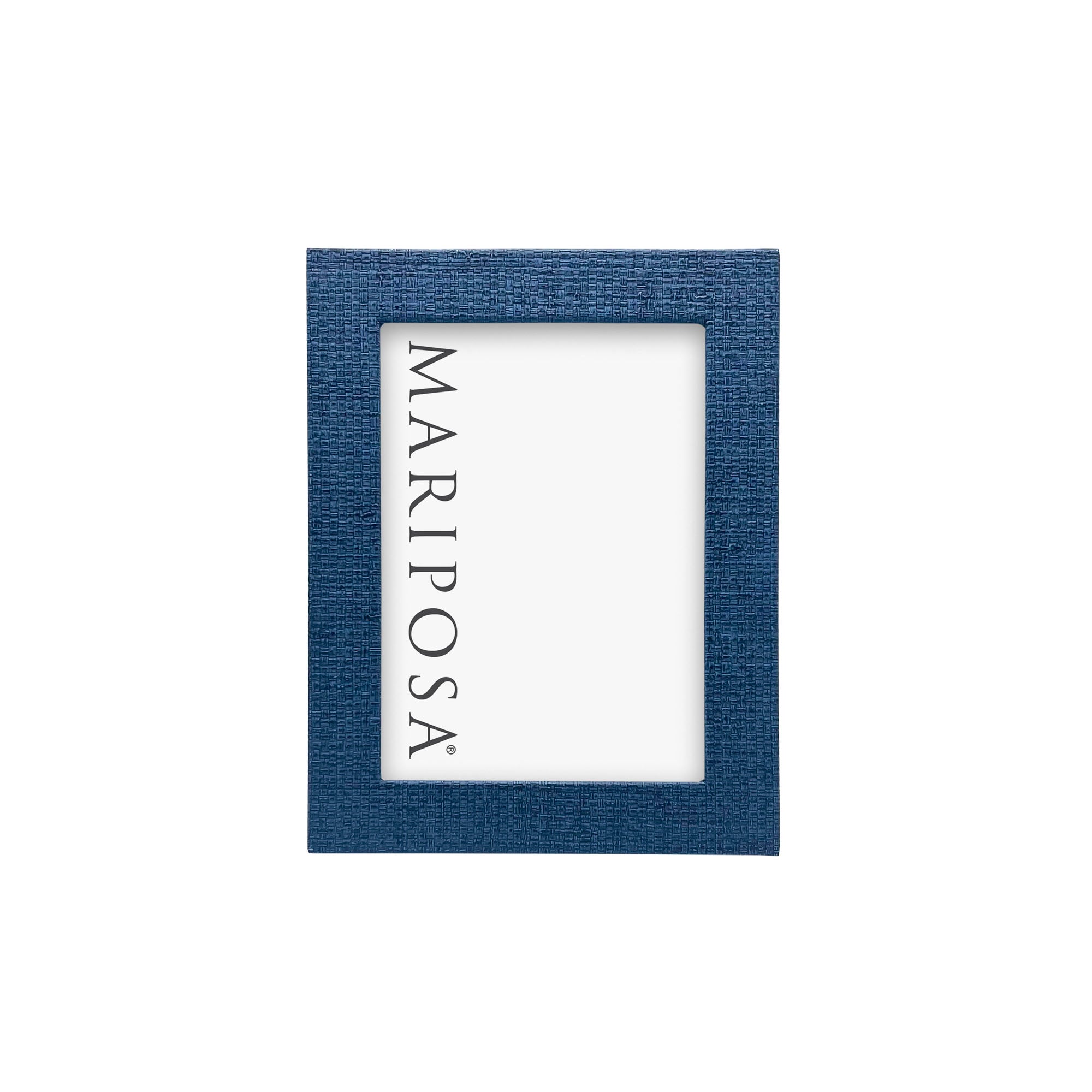 Indigo Faux Grasscloth 5x7 Frame – Mariposa