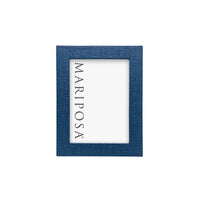 Indigo Faux Grasscloth 5x7 Frame