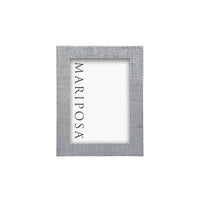 Pale Gray Faux Grasscloth 5x7 Frame