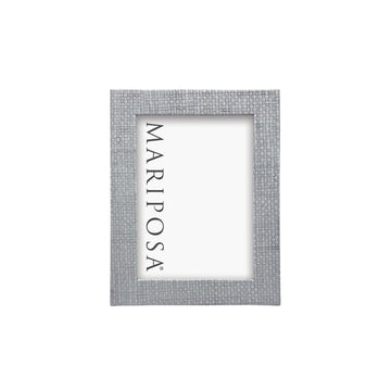 Pale Gray Faux Grasscloth 5x7 Frame