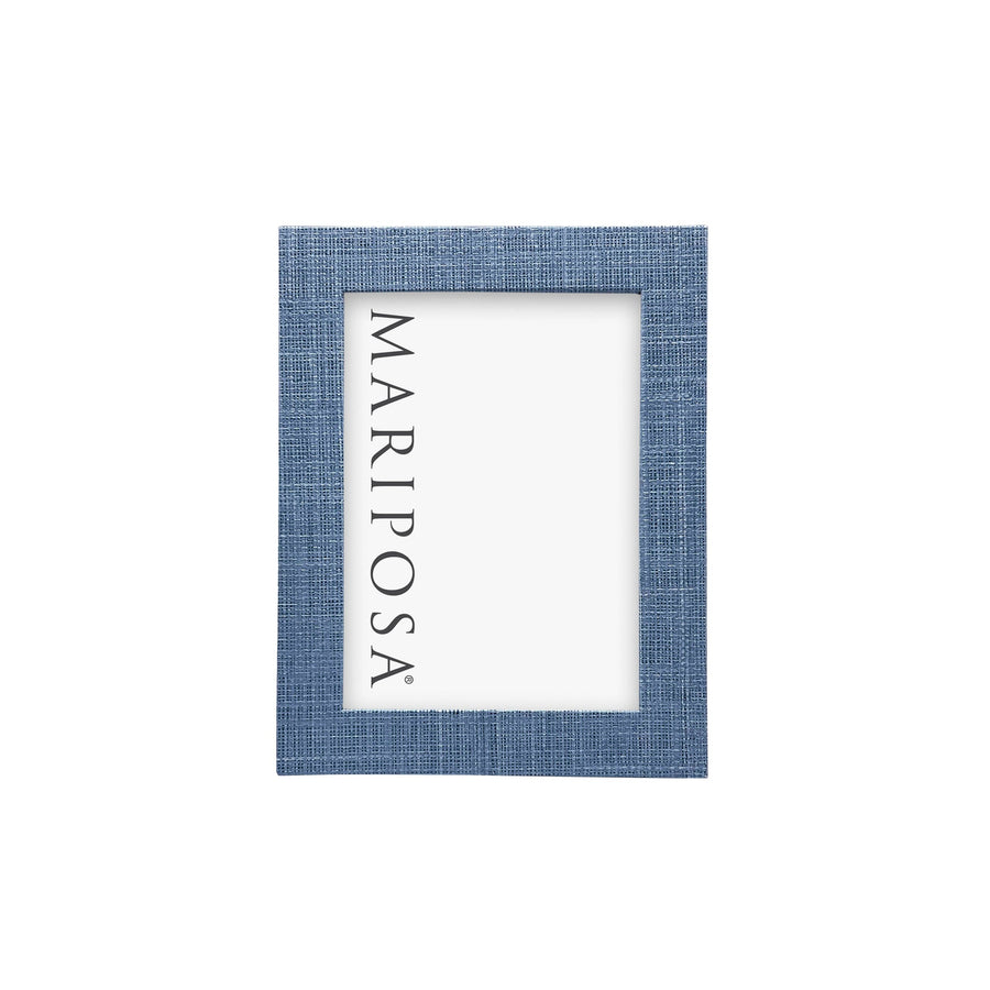 Heather Blue Faux Grasscloth 5x7 Frame