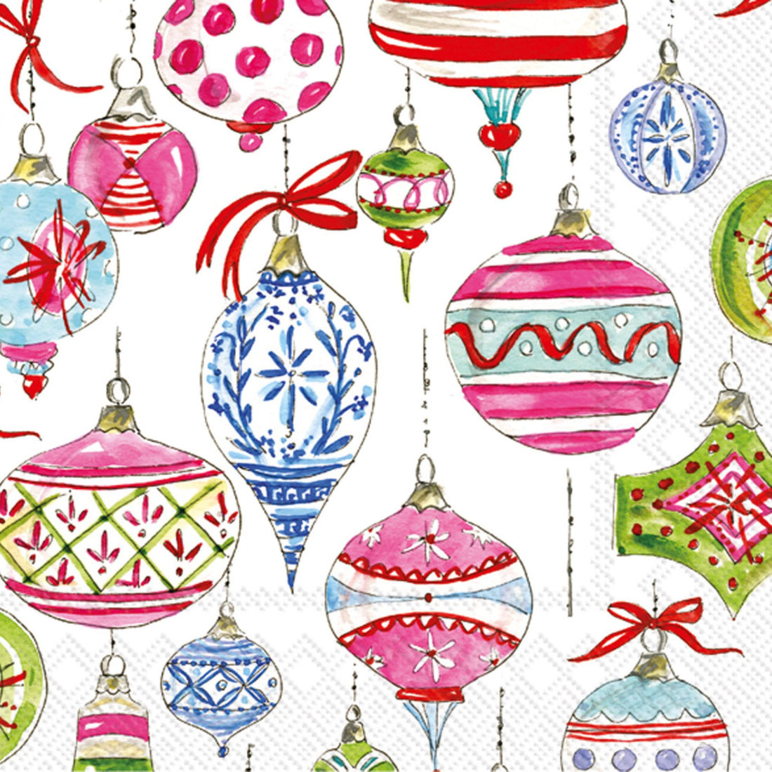 Merry Vintage Ornaments Cocktail Napkin By Boston International
