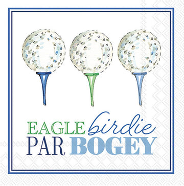 Eagle Birdie Par Bogey Cocktail Napkin by Boston International