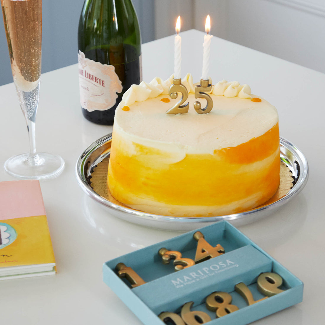 Gold Number Candle Holder - Number 4