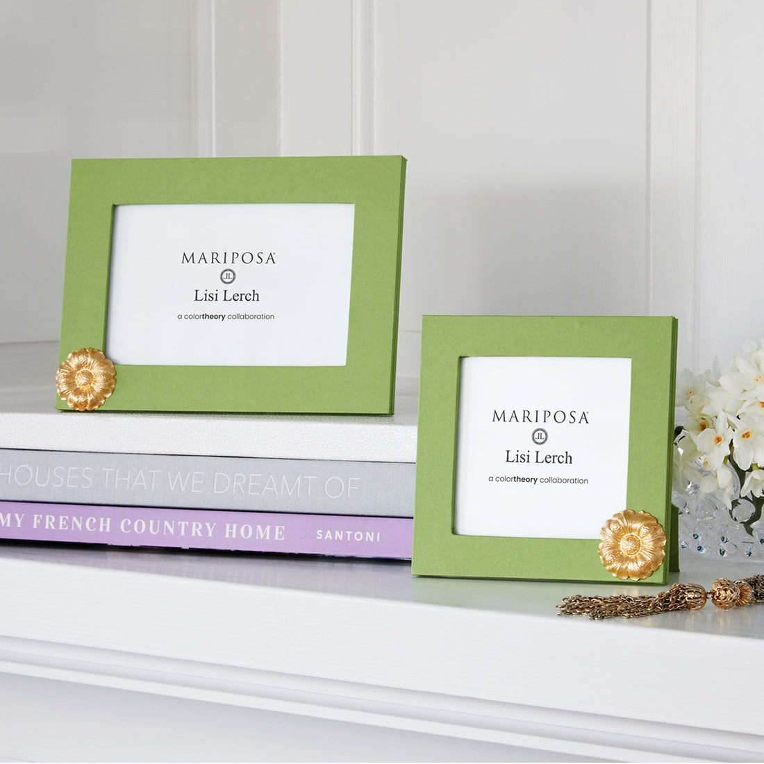Flower Meadow Green 4x4 Frame
