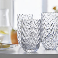 Sip Sip Wave Crystal Clear Drinking Glass