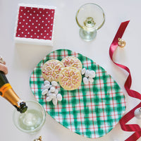 Green and Red Plaid Platter