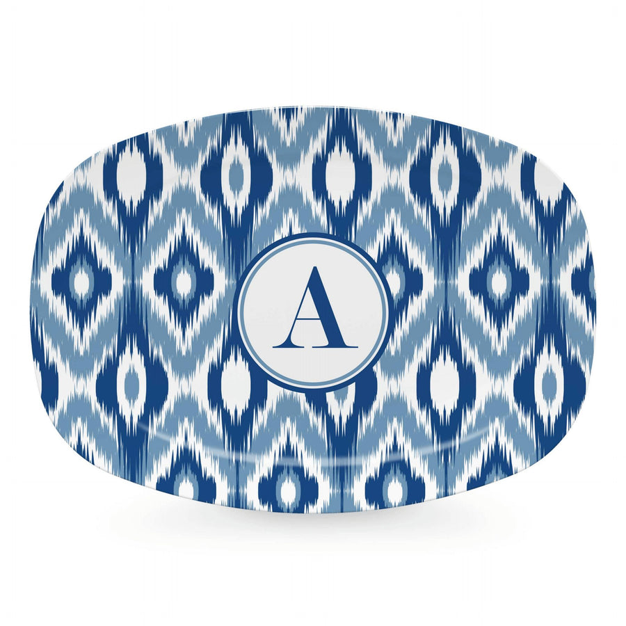 Blue Ikat Platter - A-trays | Mariposa