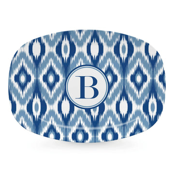 Blue Ikat Platter - B-trays | Mariposa