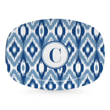Blue Ikat Platter - C-trays | Mariposa