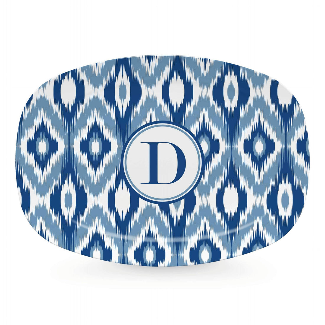 Blue Ikat Platter - D-trays | Mariposa