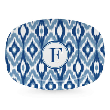 Blue Ikat Platter - F-trays | Mariposa