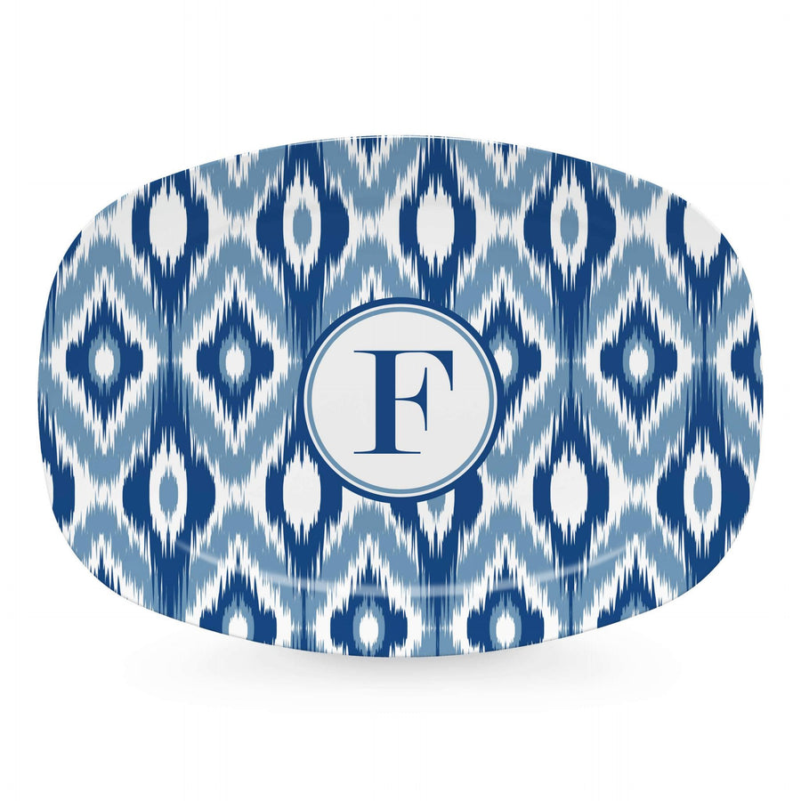 Blue Ikat Platter - F-trays | Mariposa