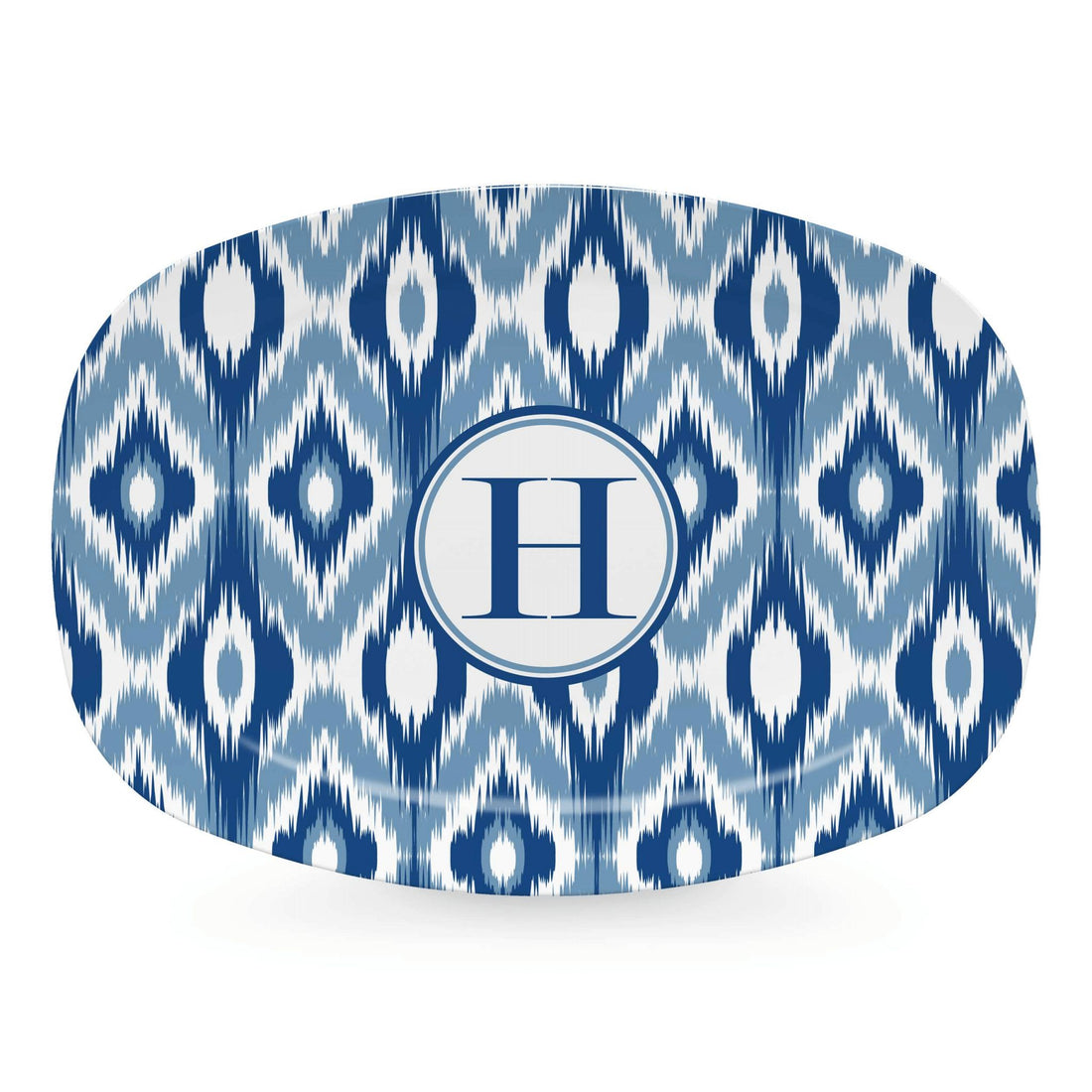 Blue Ikat Platter - H-trays | Mariposa