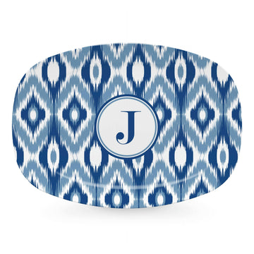 Blue Ikat Platter - J-trays | Mariposa