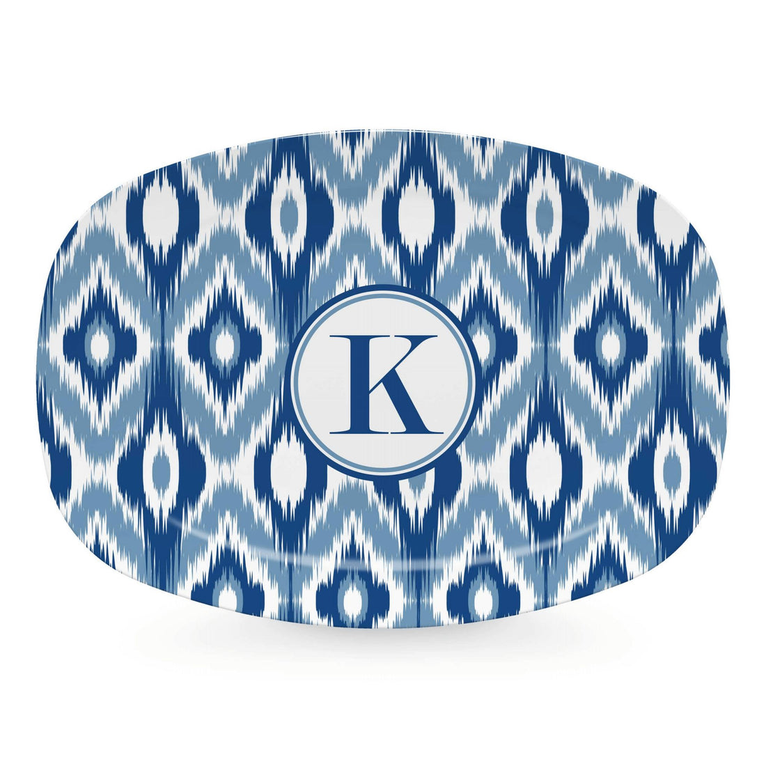 Blue Ikat Platter - K-trays | Mariposa