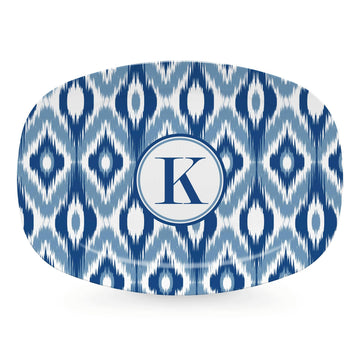 Blue Ikat Platter - K-trays | Mariposa