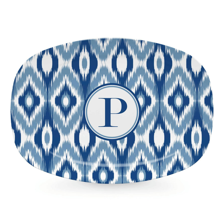 Blue Ikat Platter - P-trays | Mariposa