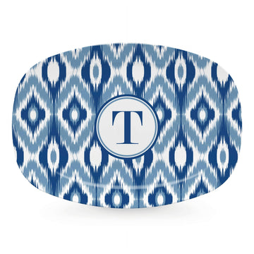 Blue Ikat Platter - T-trays | Mariposa