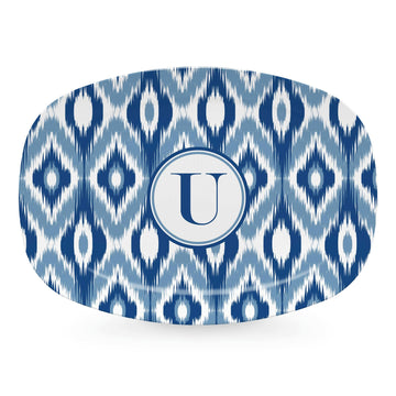 Blue Ikat Platter - U-trays | Mariposa