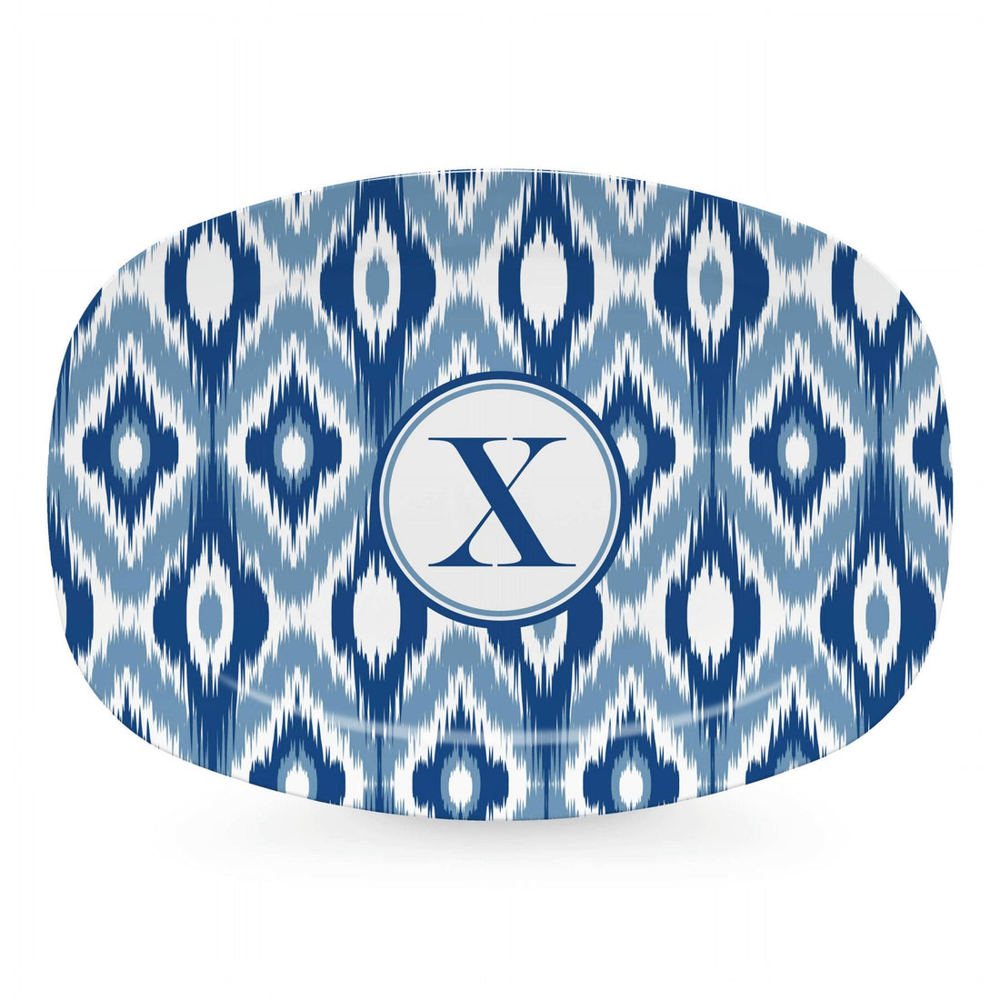 Blue Ikat Platter - X-trays | Mariposa