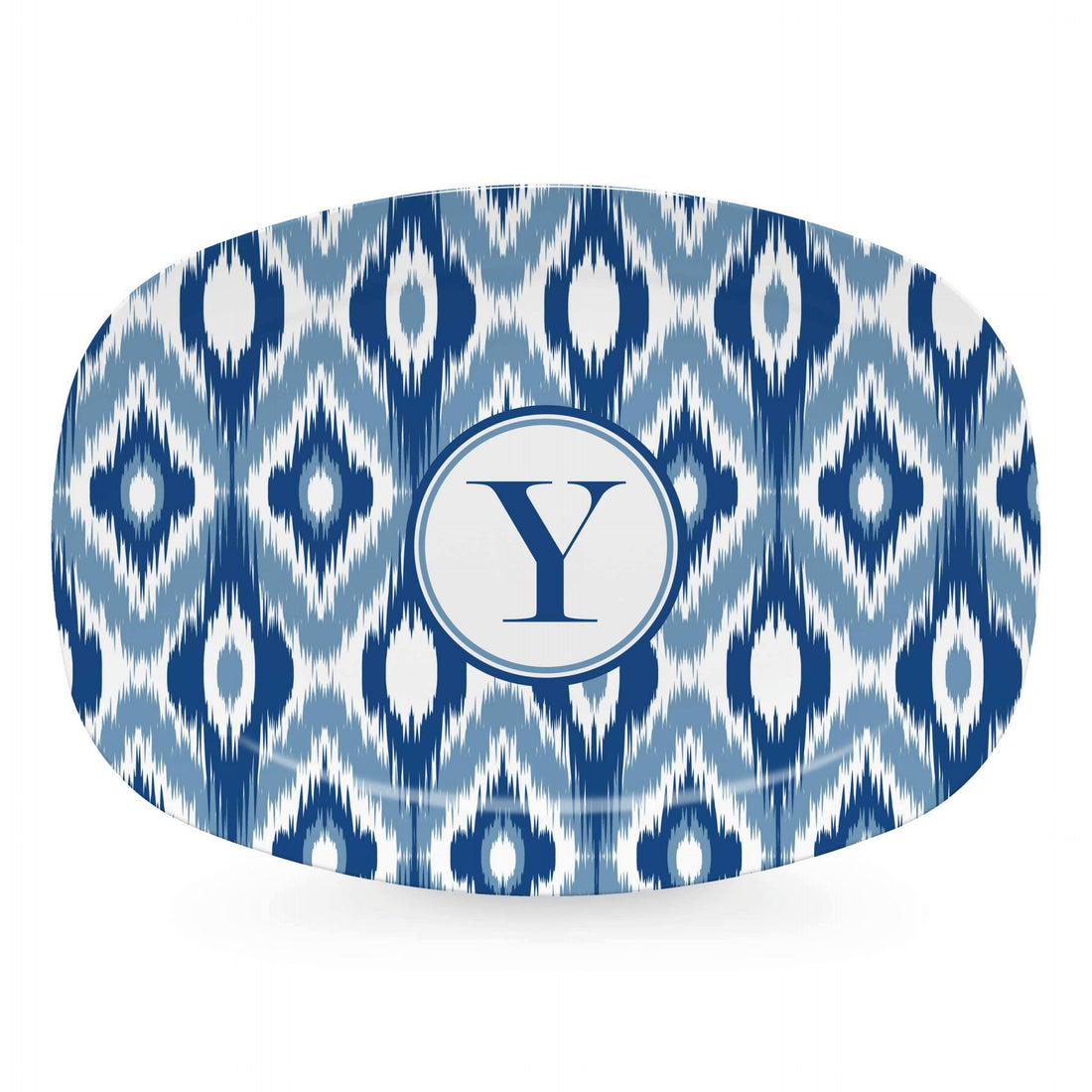 Blue Ikat Platter - Y-trays | Mariposa
