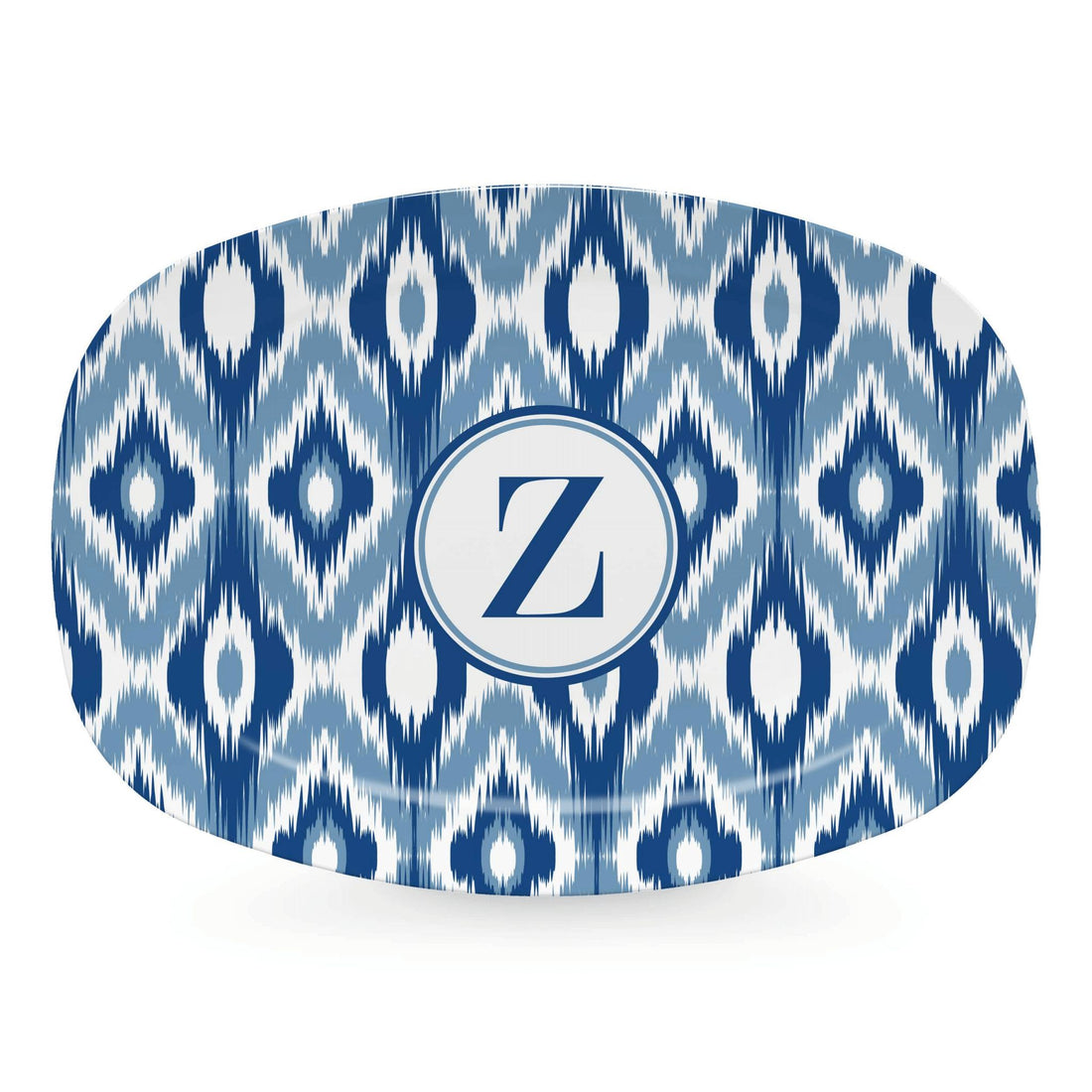 Blue Ikat Platter - Z-trays | Mariposa