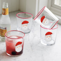 Santa Suite of 4 Double Old Fashioned Glasses