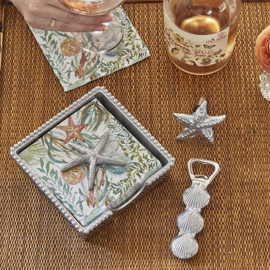 Stacked Scallop Shell Bottle Opener