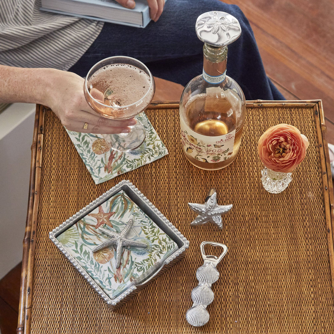 Stacked Scallop Shell Bottle Opener