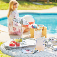 Beach Ball and Stripes Beaded Coaster Set
