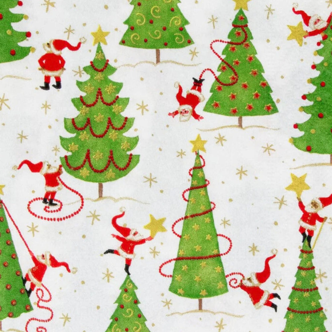 Twirling Santas Cocktail Napkin By Caspari