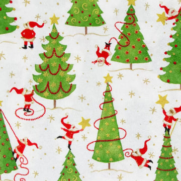 Twirling Santas Cocktail Napkin By Caspari