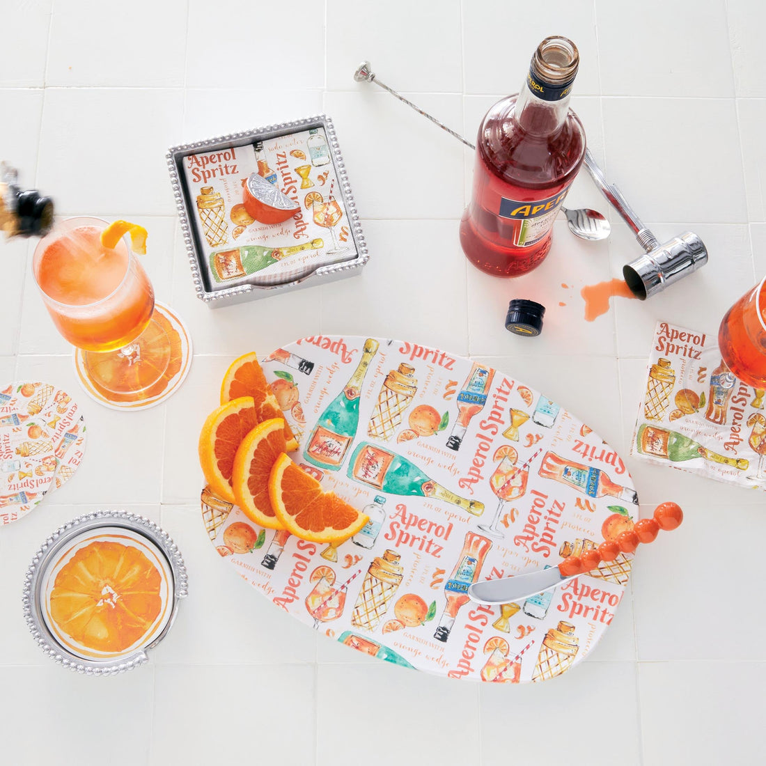 Orange and Aperol Spritz Coaster Refill, 40 Count