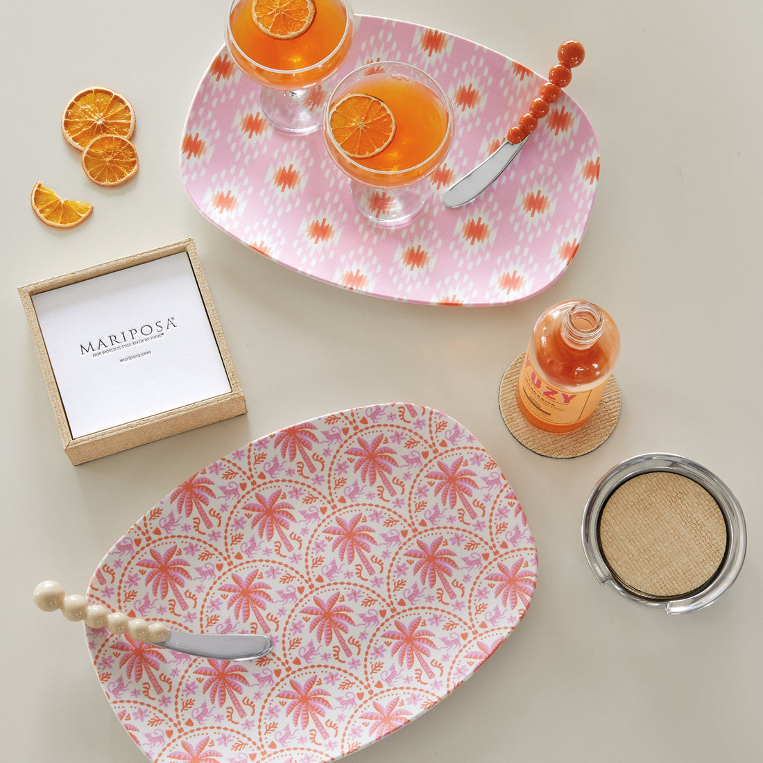 Pink Palms Platter