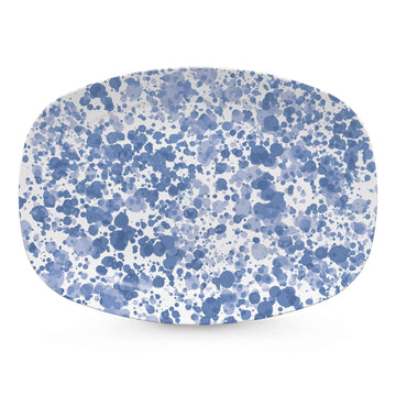 Shades of Blue Splatter Platter