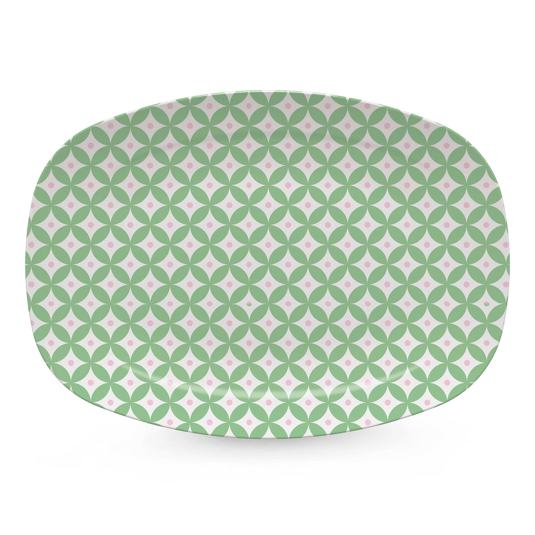 Geometric Green and Rosa Platter