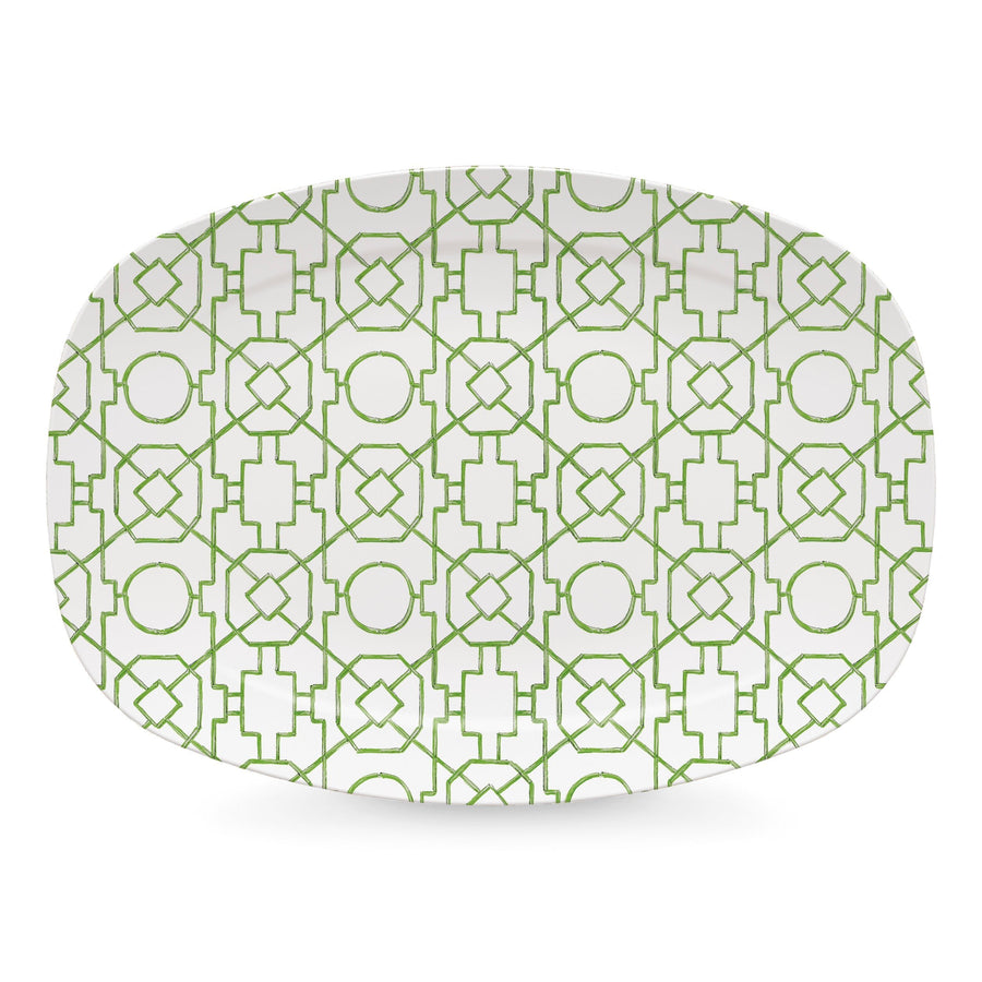 Green Trellis Platter