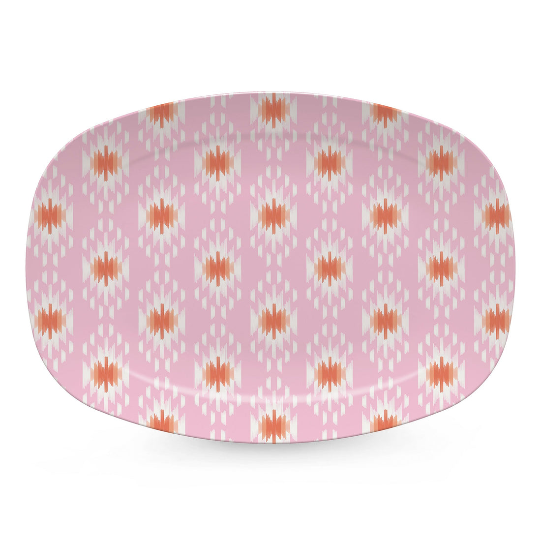 Pink and Orange Ikat Platter