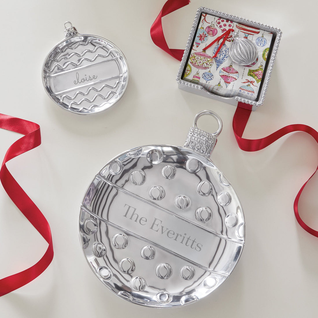 Ornament Beaded Napkin Box Set