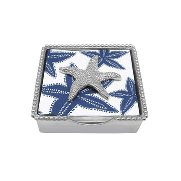 Boîte à serviettes en perles d'étoile de mer