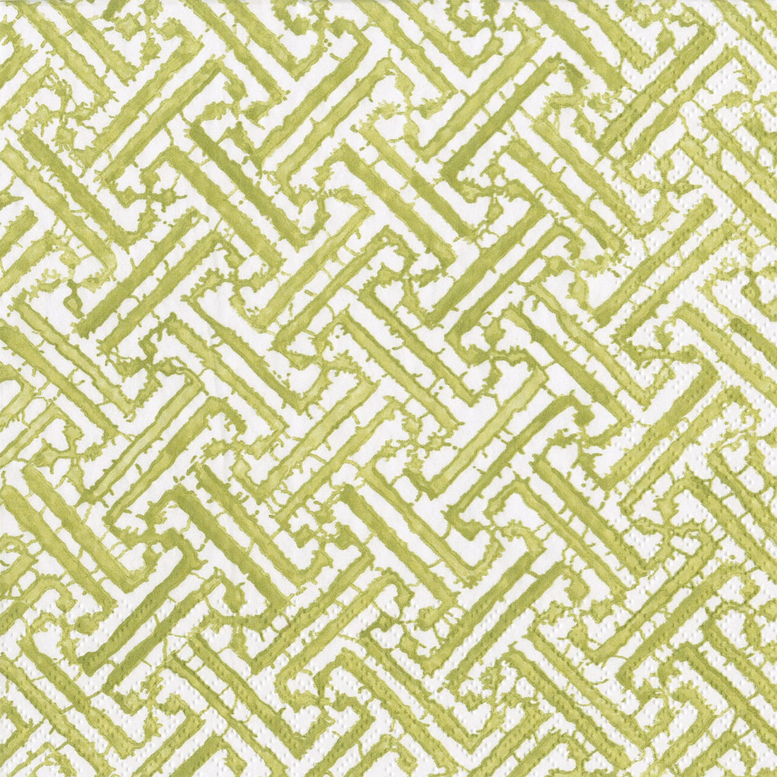 Fretwork Moss Green Cocktail Napkin By Caspari