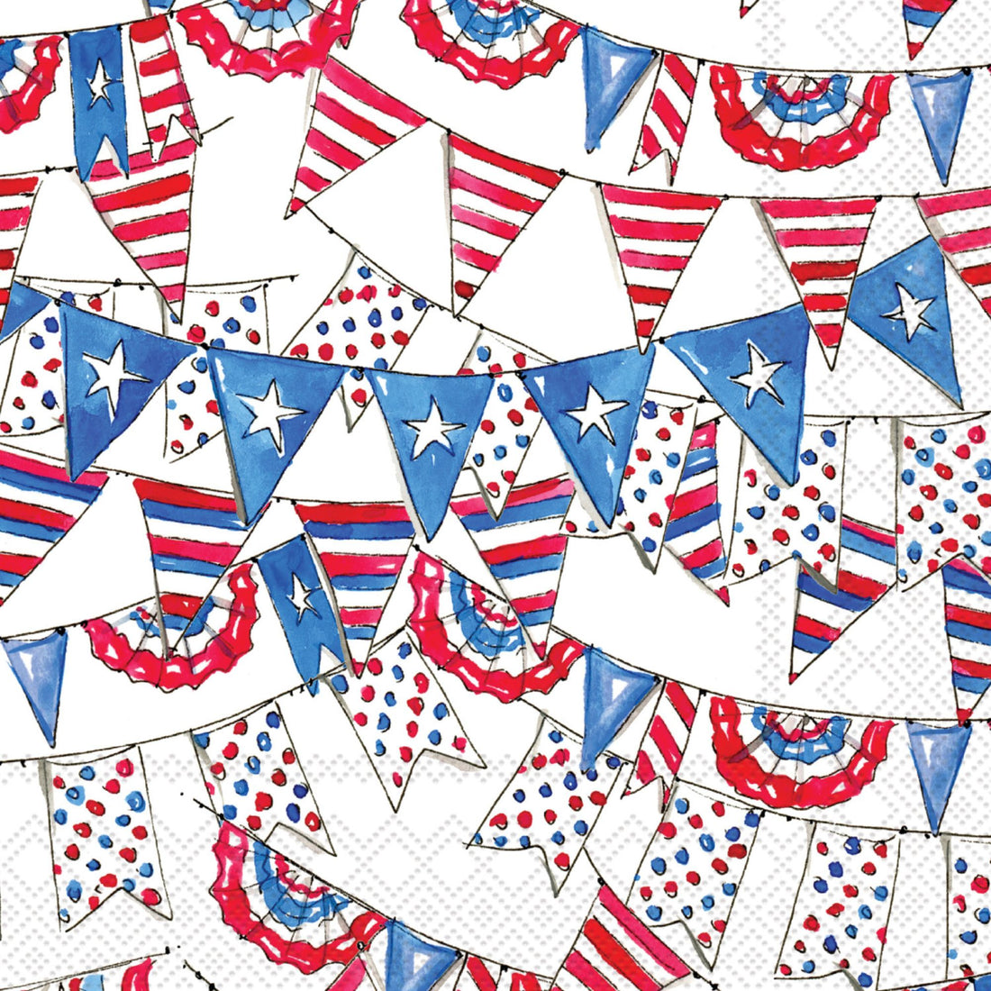 Patriotic Pennant Flag Cocktail Napkin By Boston International