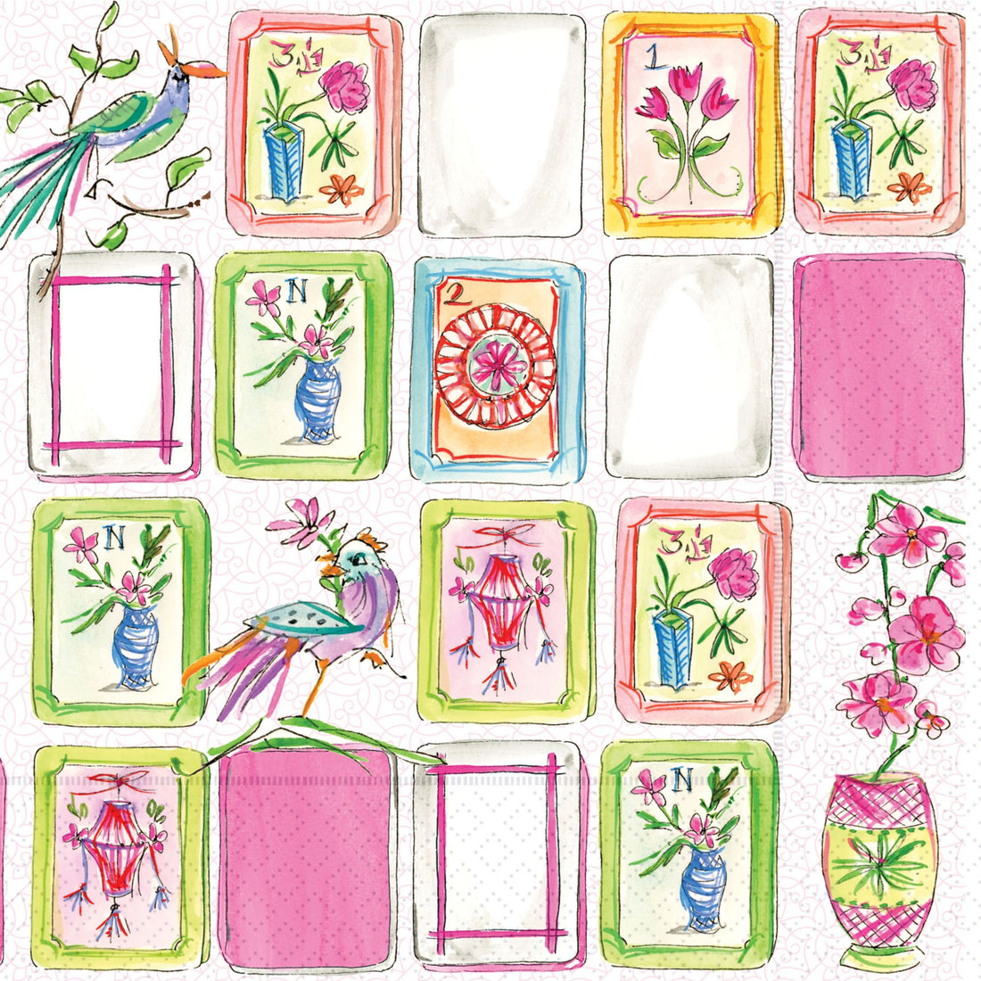 Mahjong Cocktail Napkin By Boston International