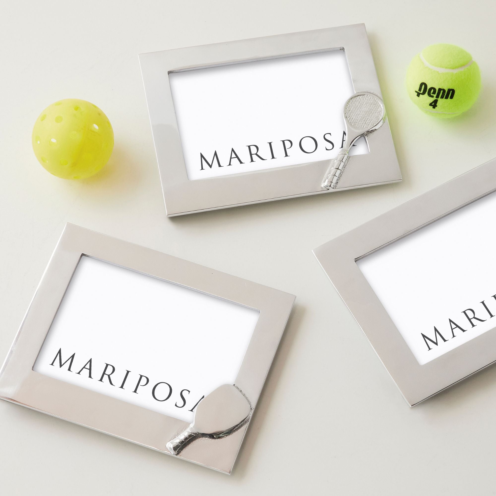 Tennis Racquet Engravable 5x7 Frame | Mariposa