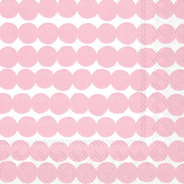 Marimekko Rasymatto White/Rose Cocktail Napkin by Boston International