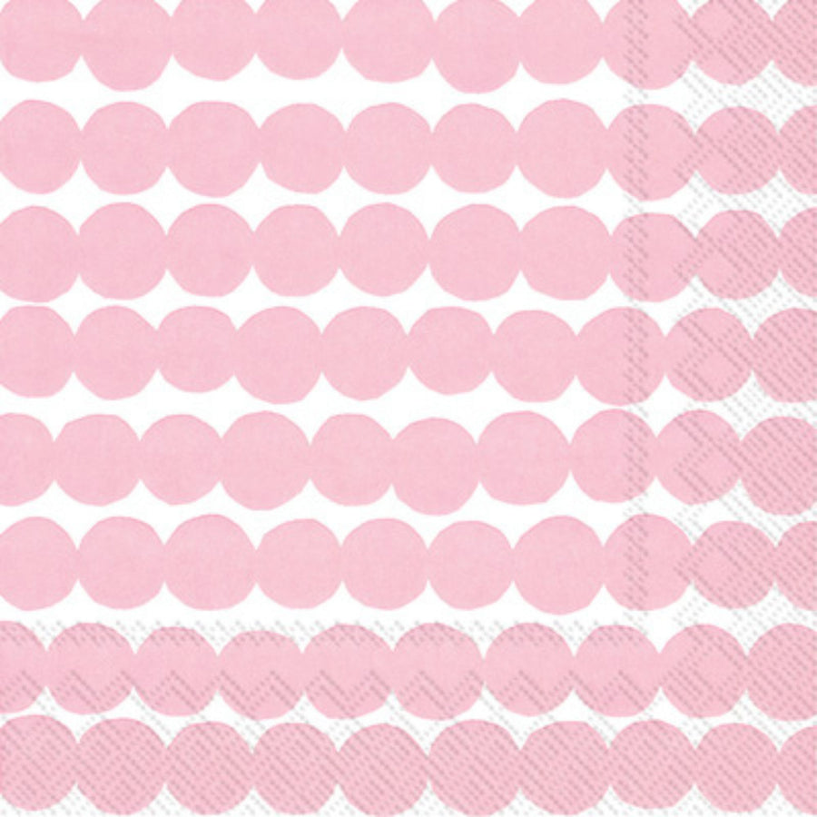 Marimekko Rasymatto White/Rose Cocktail Napkin by Boston International