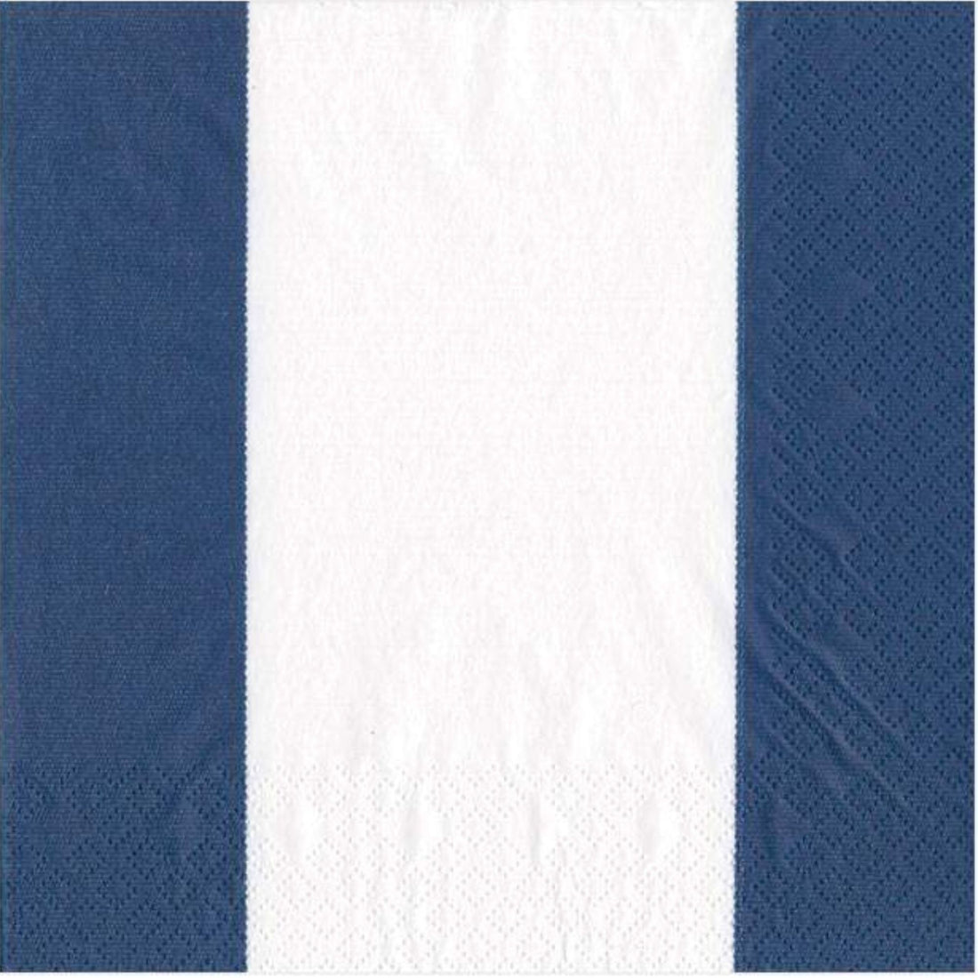 Navy Bandol Stripe Cocktail Napkin by Caspari