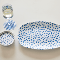 Blue Dotty and Stripe Coaster Refill Pack of 40