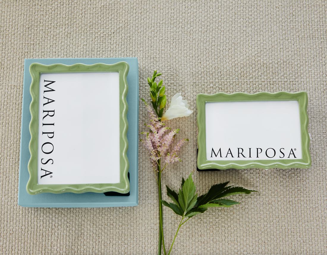 Cadre vert ondulé 5x7